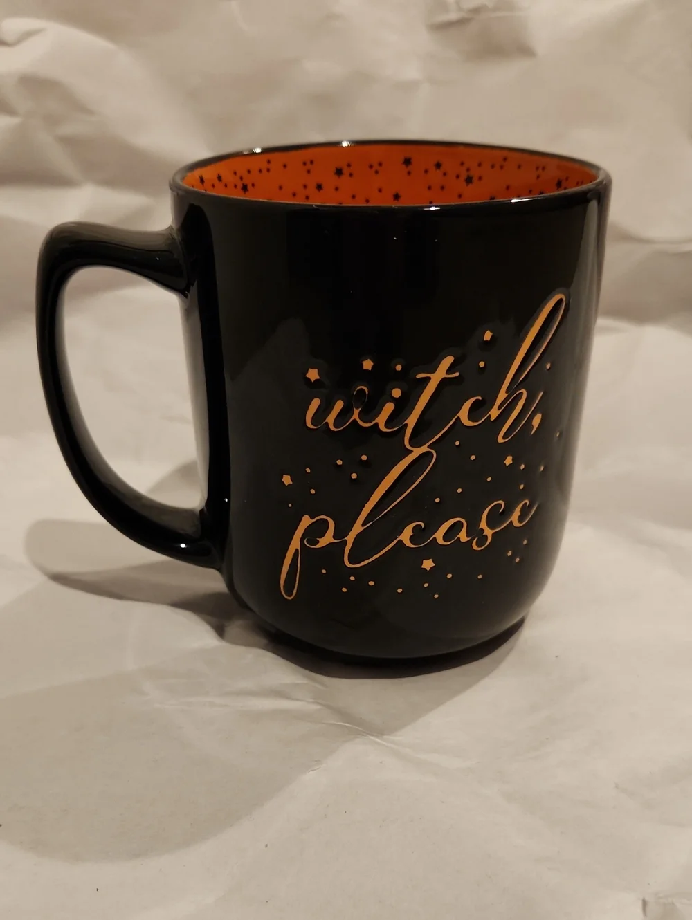 NEW Black and Orange 'Witch, Please' Ceramic Mug - Home Accents